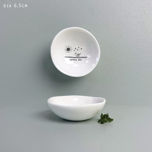 East of India Small Hedgerow Bowl 'Lovely you'