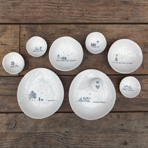 East of India Small Porcelain Bowl 'Home Sweet Home'