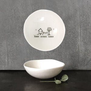 East of India Small Porcelain Bowl 'Home Sweet Home'