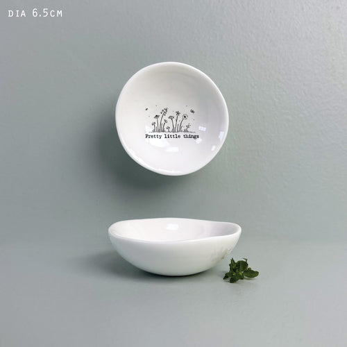 East of India Small Porcelain Bowl 'Pretty little things'