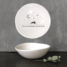 Load image into Gallery viewer, East of India Medium Wobbly Bowl &#39;You are the brightest star in my sky.&#39;