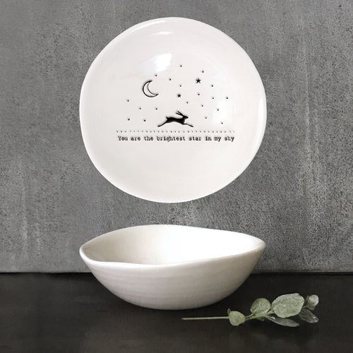 East of India Medium Wobbly Bowl 'You are the brightest star in my sky.'