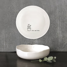 Load image into Gallery viewer, White Porcelain Trinket Dish &#39;Bits and bobs&#39; East of India
