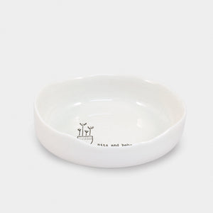 White Porcelain Trinket Dish 'Bits and bobs' East of India