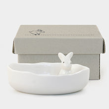 Load image into Gallery viewer, East of India Porcelain Bunny Trinket Dish &#39;Some bunny loves you&#39; Gift Boxed