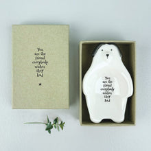 Load image into Gallery viewer, White Porcelain Dog Trinket Dish 'You are the friend everybody wishes they had' Gift Boxed