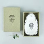 White Porcelain Hedgehog Trinket Dish 'Sending you a little hug .....' Gift Boxed