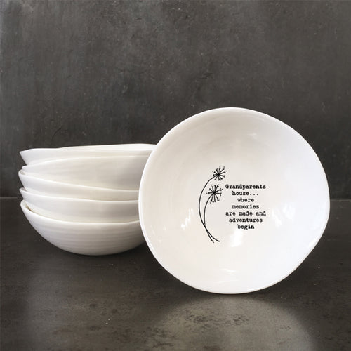 East of India Medium Wobbly Bowl 'Grandparents house .... where memories are made ..'