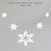 Load image into Gallery viewer, Porcelain Mini Snowflake Garland in Gift Box