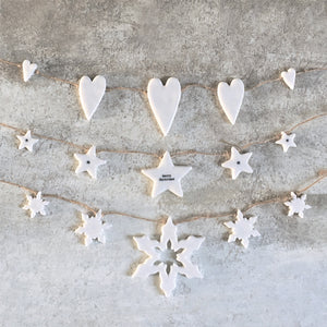 Porcelain Mini Snowflake Garland in Gift Box
