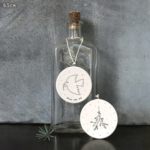 Load image into Gallery viewer, East Of India Peace and Joy Porcelain Flat Bauble