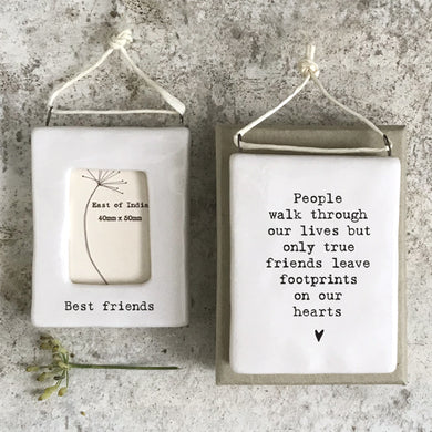 People walk through our lives .....' East of India Porcelain Miniature Open Frame