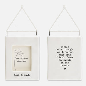 People walk through our lives .....' East of India Porcelain Miniature Open Frame