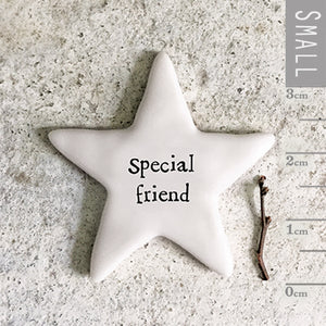 East of India Tiny Porcelain Star Sentiment Token