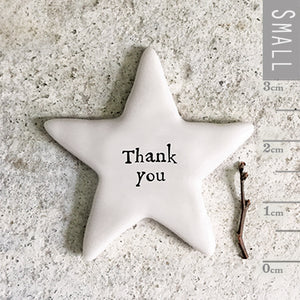 East of India Tiny Porcelain Star Sentiment Token