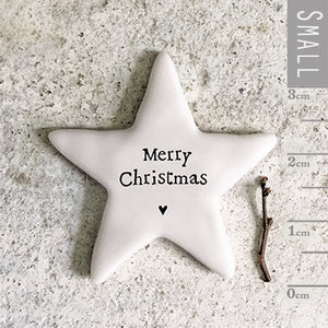 East of India Tiny Porcelain Star Sentiment Token