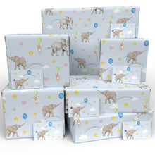 Load image into Gallery viewer, Childrens Baby Elephant Christening  • ECO Friendly UK Made Wrapping Paper