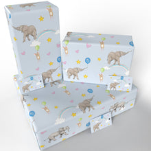 Load image into Gallery viewer, Childrens Baby Elephant Christening  • ECO Friendly UK Made Wrapping Paper