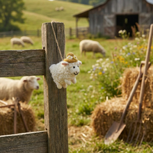 Load image into Gallery viewer, Handmade Needle Felt Gloria the Sheep Hanging Lamb Decoration
