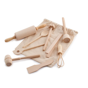 Eco Living Eco Wooden Childrens Baking Utensil Set