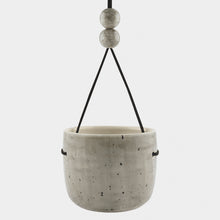 Load image into Gallery viewer, Rustic Ceramic Hanging Planter with Speckled Wash Gift Boxed
