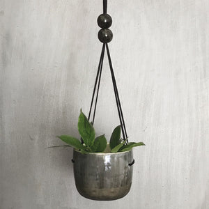 Rustic Ceramic Hanging Planter with Black Wash Gift Boxed