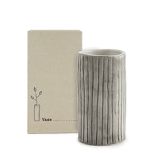 Load image into Gallery viewer, East of India Small/Medium Scratched Lines Vase Gift Boxed
