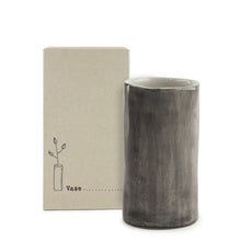 Load image into Gallery viewer, East of India Small Black Wash Vase Gift Boxed