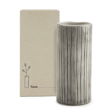 Load image into Gallery viewer, East of India Small/Medium Scratched Lines Vase Gift Boxed