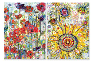 Eco Friendly Card Company Mini Art Notelets 8 pack Sally Rich Floral