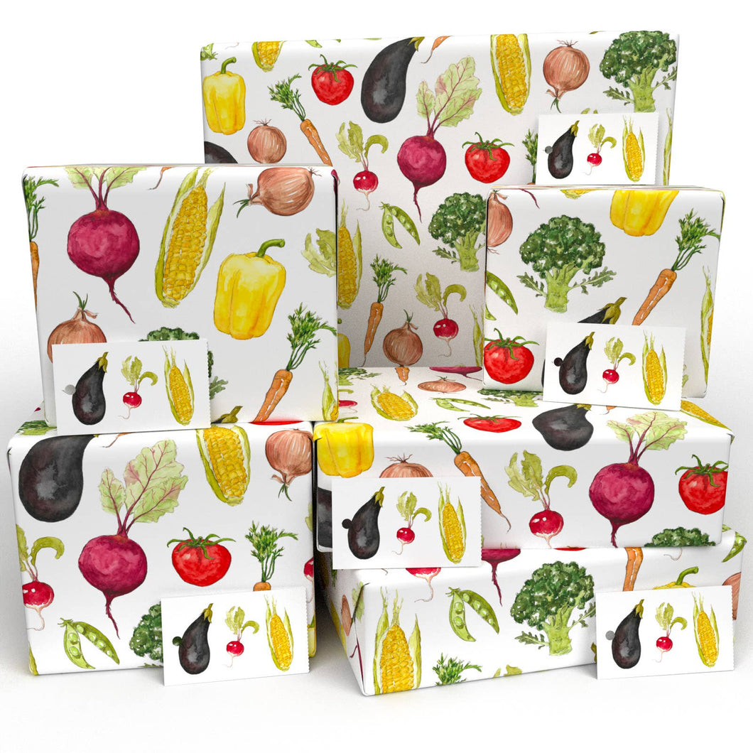 Vegetables  • ECO Friendly  • UK Made Wrapping Paper