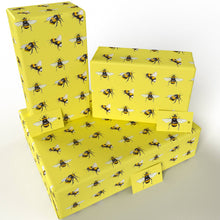 Load image into Gallery viewer, Yellow Bees Wrapping Paper • ECO Friendly • UK Made Wrapping Paper