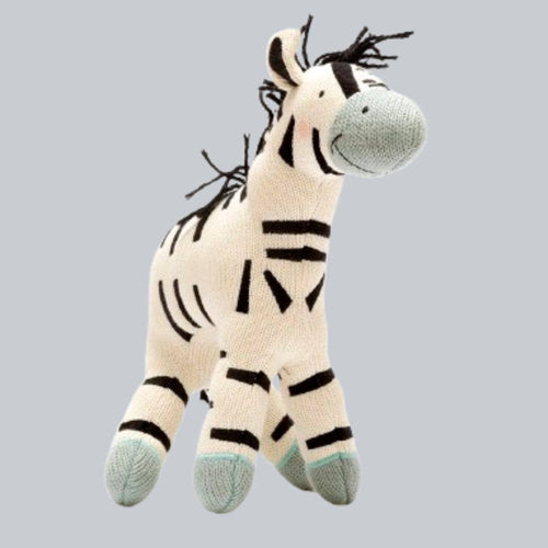 Large Organic Zebra Plush Toy
