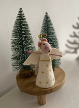 Load image into Gallery viewer, Wool Felt Angel Mouse Tree Topper