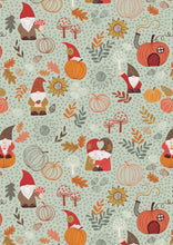 Load image into Gallery viewer, Lewis &amp; Irene Snuggle Season Pumpkin Gnome fabric