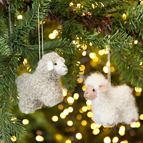 Handmade Hanging Sheep Decoration Fairtrade