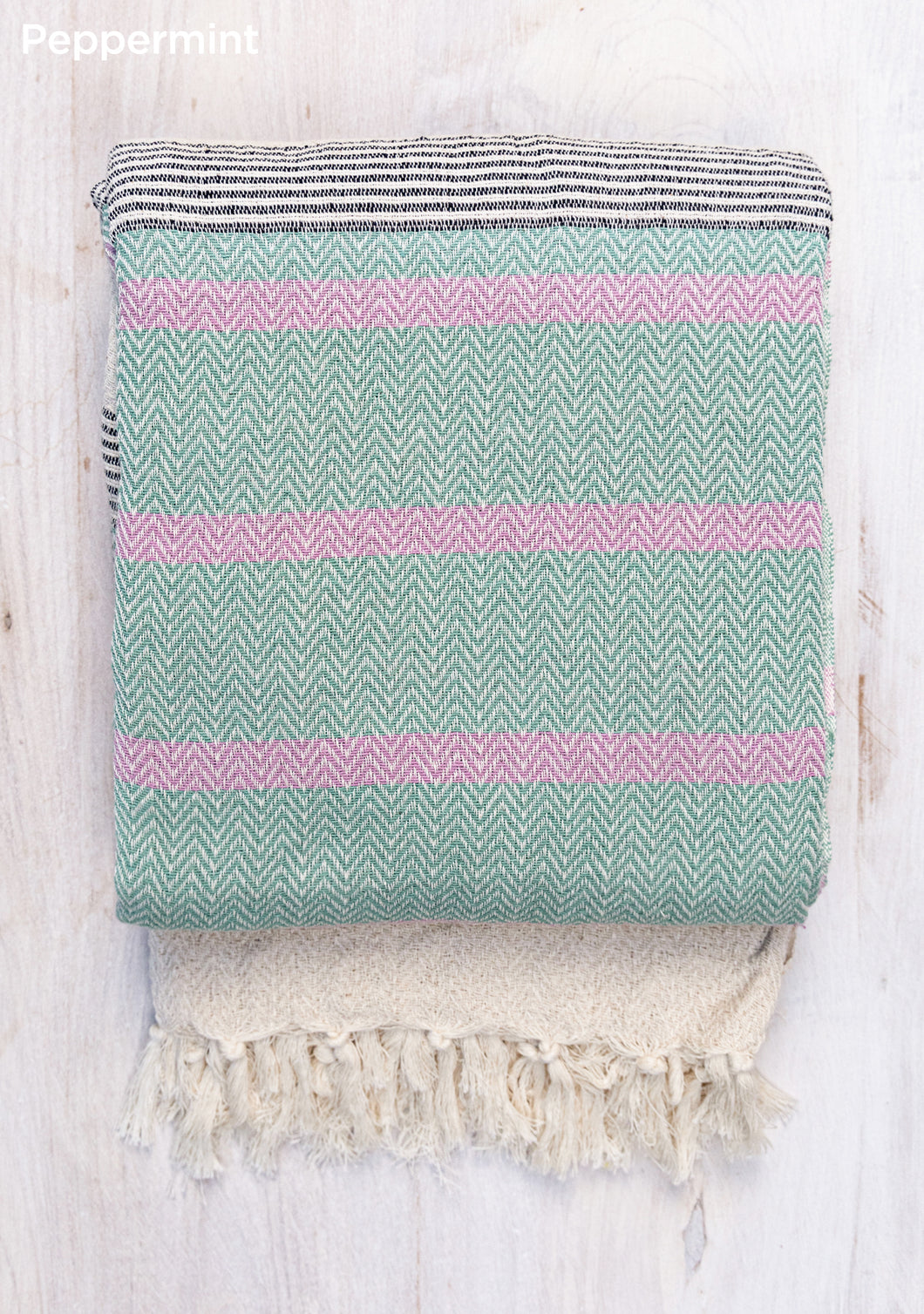 Malabar Handloom Lightweight Cotton Throw/Bedcover with Tassles