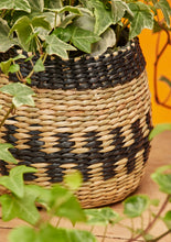 Load image into Gallery viewer, Black Natural Seagrass Fairtrade Planter Set