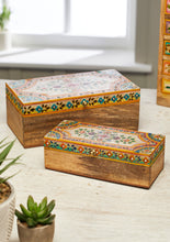 Load image into Gallery viewer, Zaha Hand Painted Set of Two Boxes