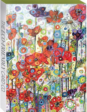 Eco Friendly Card Company Mini Art Notelets 8 pack Sally Rich Floral