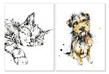 Load image into Gallery viewer, Eco Friendly Card Company Mini Art Notelets 8 pack Cat/Dog