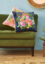 Load image into Gallery viewer, Jacinta Embroidered Velvet Cushion Cover Fairtrade