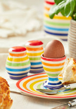Load image into Gallery viewer, Hand painted Rainbow Egg Cup Fairtrade
