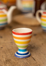 Load image into Gallery viewer, Hand painted Rainbow Egg Cup Fairtrade