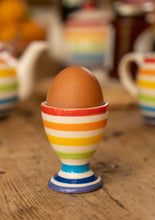 Load image into Gallery viewer, Hand painted Rainbow Egg Cup Fairtrade