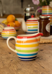 Hand painted Rainbow Milk Jug Fairtrade