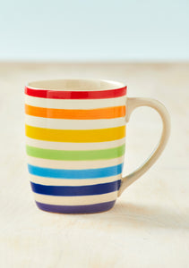 Hand painted Rainbow Fairtrade Mug