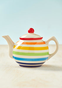 Hand painted Rainbow Ceramic Fairtrade Small Teapot
