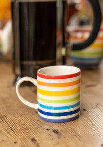 Hand painted Rainbow Espresso Fairtrade Mug