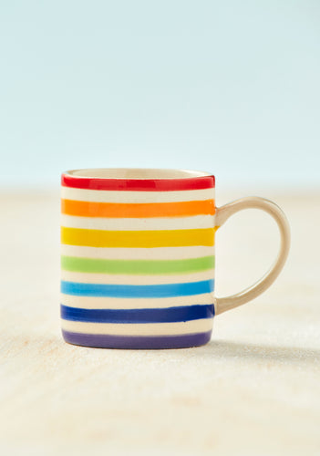 Hand painted Rainbow Espresso Fairtrade Mug